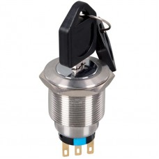 Διακόπτης Φ22 με Κλειδί Πόρτα Πίνακα 2Θέσεων 1NO+1NC IP65 EL-22Y2